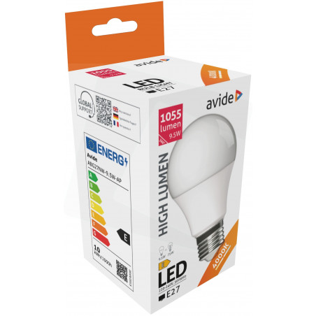 Ampoule AVIDE LED Globe G60 E27 - 9.5W - 1055lm - 4000K - ALAB932989