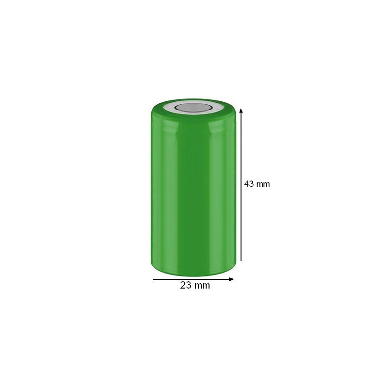 Accu industriel format Sub C 23x43 mm Ni-Cd 2.1Ah