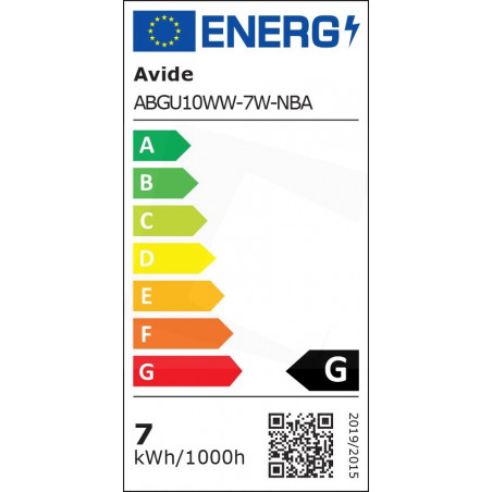 Ampoule AVIDE LED Spot GU10 -  7W - 38° - 610lm - 3000K - ALAB288764