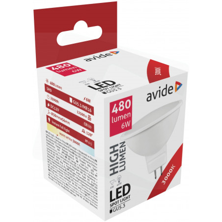 Ampoule LED - GU5.3 - 6W - 3000K - 480Lm - non dimmable - ALAb923925