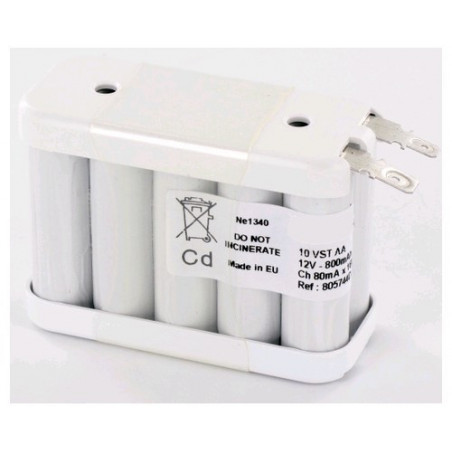 Batterie Ni-Cd 10VTAA 2x5AA 12v 800mAh - avec flasque -