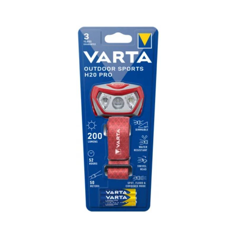 Torche Frontale Varta Outdoor H20 PRO - 3xAAA incl - 17650 101 421