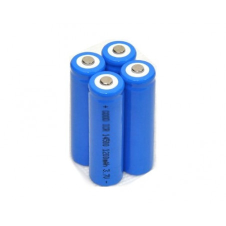 Accu lithium Ion 14500 avec teton sans protection 3.7V 1200 mah  - 50x14mm