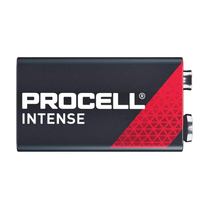 Pile industrielle Duracell Procell INTENSE - 6LR61/9V - unitaire par boite de 10 - 6LR61DURINTENSE