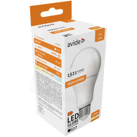 AVIDE LED Globe PLAS G60 E27 4000K - 13W - 1521lm - ALAB930909 AVIDE LED Globe PLAS G60 E27 4000K - 13W - 1521lm - ALAB930909