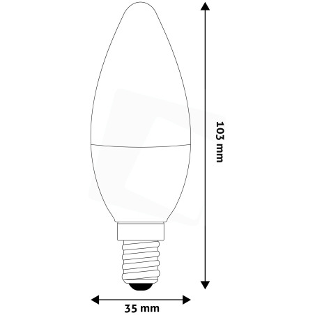 Amp AVIDE LED BOUGIE FLAMME-  E14 - 2.5W - 250Lm - 3000K - ALAB931005