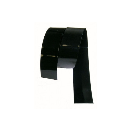 Gaine thermoretractable PVC noire 140mm plat/89.14mm diam./ 0.2 mm ep/Au Metre