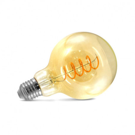 Ampoule LED COB Filament Spirale E27 2700K Globe G95 - 4W - Golden Bte - 71530