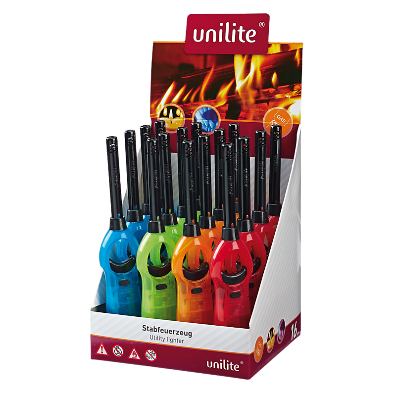 Allume Gaz rechargeable Easylite Luxembourg - unitaire par presentoir de 16 pieces