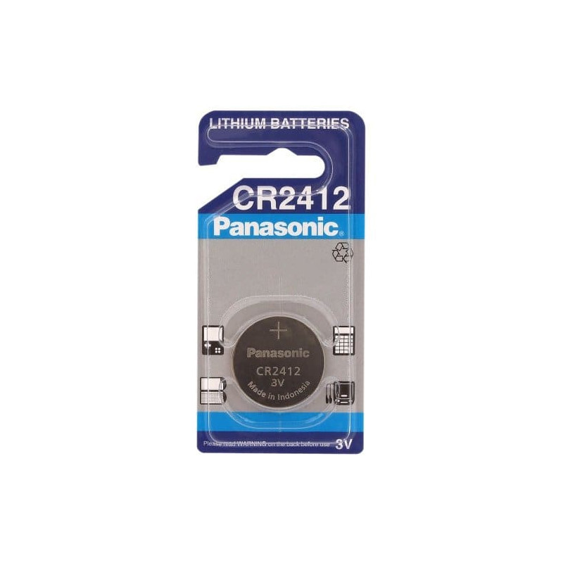 Pile lithium CR2412 3V  Panasonic