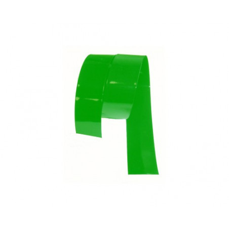 Gaine thermoretractable PVC verte 21.6mm plat / 13.75mm diam./0.1mm ep/ au metre