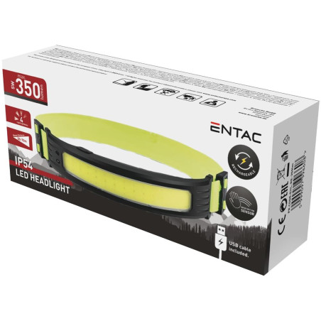 Bandeau LED Entac rechargeable sensor Light 350LM  - cable usb inclus