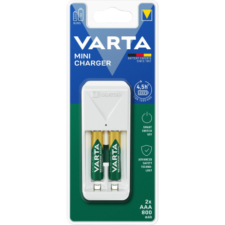 Chargeur Mini Varta - 57656 101 451 avec 2x 2100mAh - blister unitaire Chargeur Mini Varta - 57656 101 451 avec 2x 2100mAh - blister unitaire