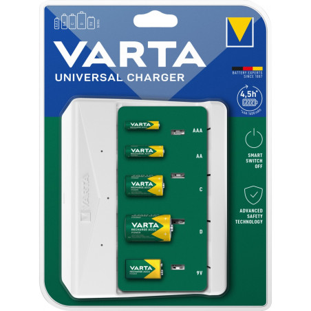Chargeur Universal Varta- 57658 101 401 - blister unitaire cable USB inclus Chargeur Universal Varta- 57658 101 401 - blister unitaire cable USB inclus