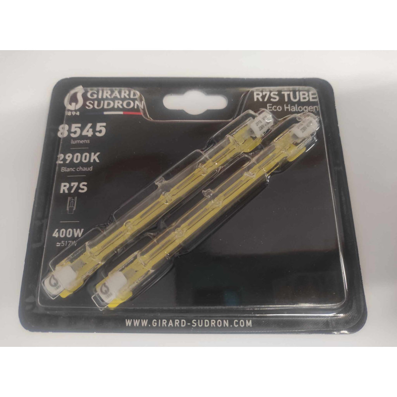 Halogene R7S 400W 118mm 2900k 8545Lm - blister de 2