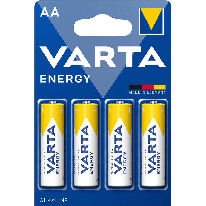 Pile alcaline LR06 AA VARTA Energy - 4106 229 414 - Blister de 4