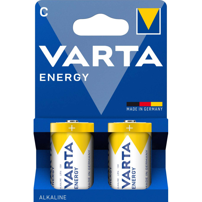 Pile alcaline LR14 - C - VARTA Energy- 4114 229 412 - Blister de 2