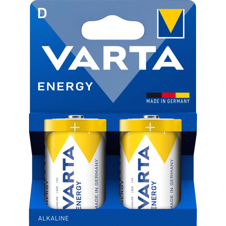 Pile alcaline LR20  VARTA Energy - 4120 229 412 - Blister de 2 Pile alcaline LR20  VARTA Energy - 4120 229 412 - Blister de 2