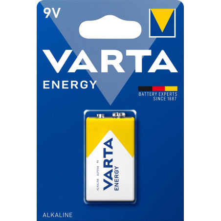 Pile alcaline 6LR61 VARTA Energy - 4122 229 411 - Blister unitaire Pile alcaline 6LR61 VARTA Energy - 4122 229 411 - Blister unitaire