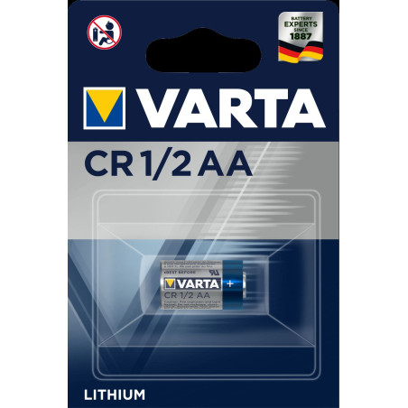 Pile lithium Varta CR1/2AA - 3V - Varta 6127 101 401 - Blister unitaire