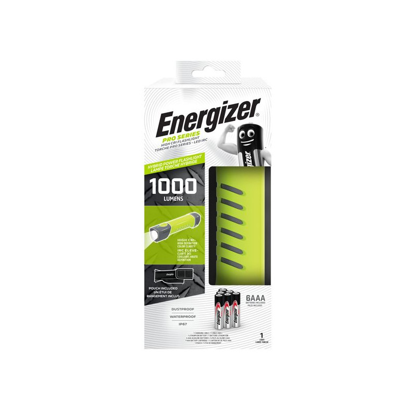 Torche Led Energizer Pro Medi Handled 6xAA et batt Li-ion inclus - LTENER448191