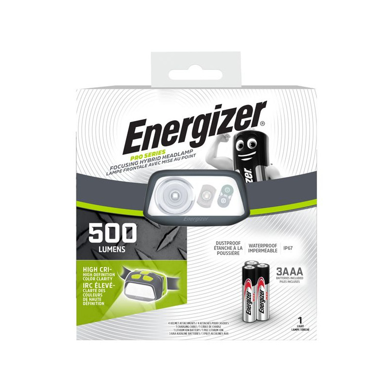 Frontale Led Energizer Focus HDL5 - 3xAAA et batt Li-ion inclus - LFENER448207