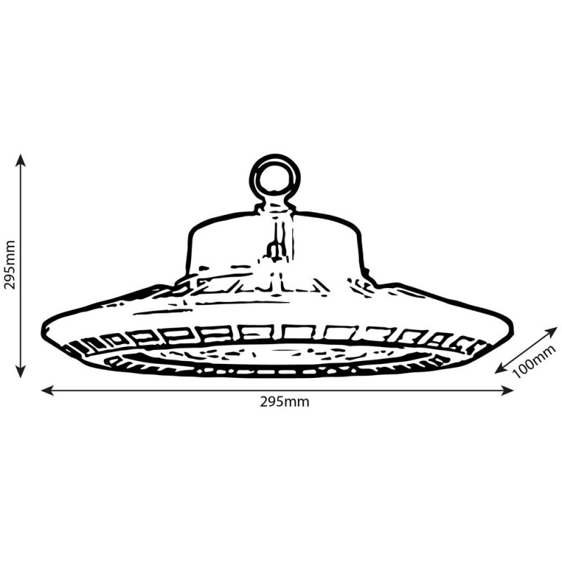 Projecteur LED AVIDE High Bay 150W 22500Lm 5000K IP65 SMD 150LM/W - PRLAB946265