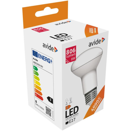 Ampoule AVIDE LED Spot R63 E27 - 8W - 806lm - 4000K - ALAB931906