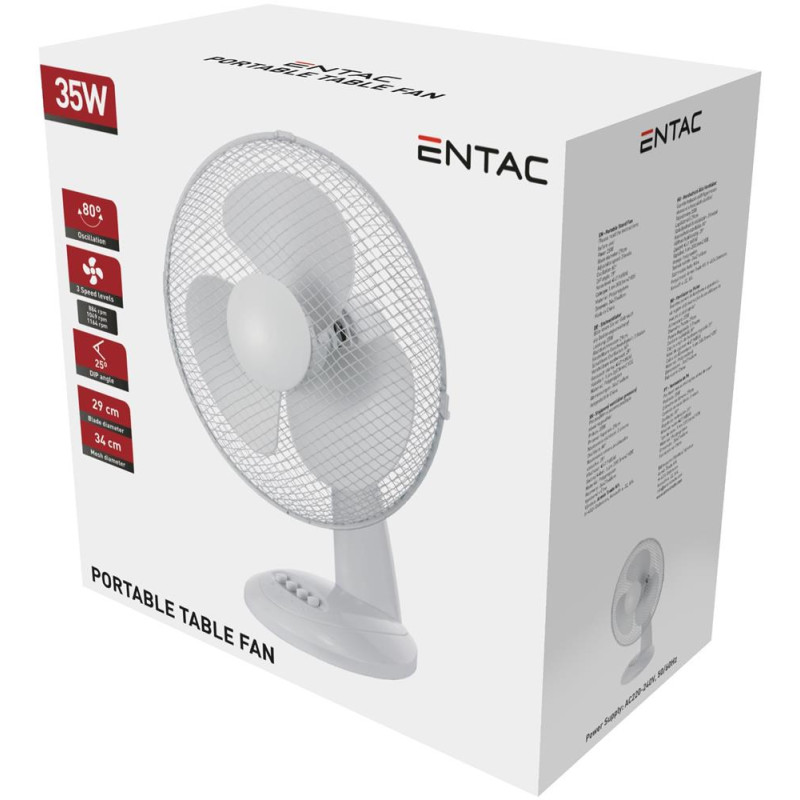 Ventilateur portable blanc diam 34cm 35W 220v