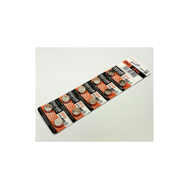 (Pack) Pile bouton  alcaline LR44 maxell unitaire / par carte de 10