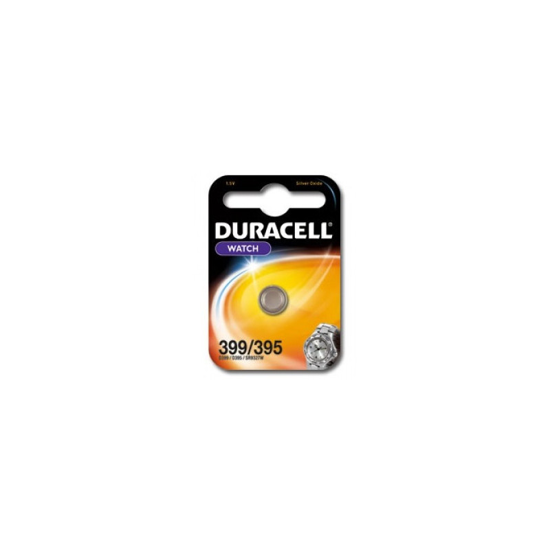 Pile de montre oxyde d'argent Duracell 395/399 SR926SW Blister unitaire