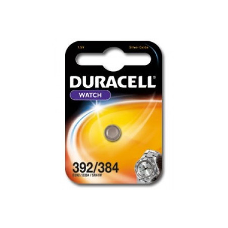 Pile de montre oxyde d'argent Duracell 392/384 SR41SW Blister unitaire