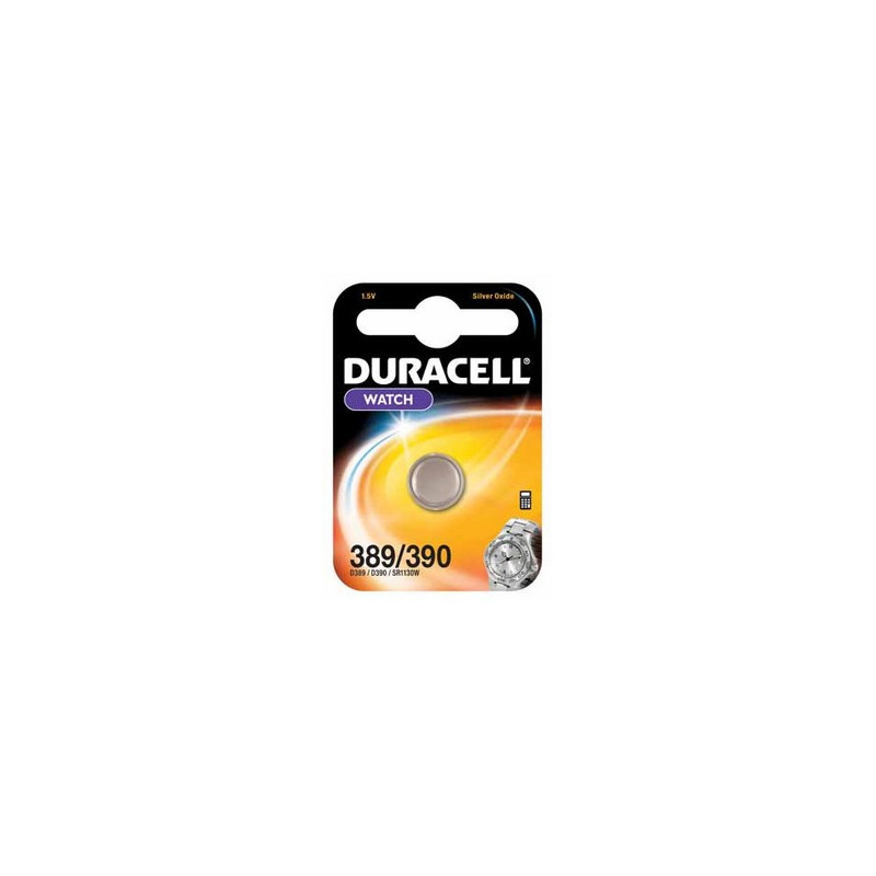 Pile de montre oxyde d'argent Duracell 389/390  SR54 Blister unitaire