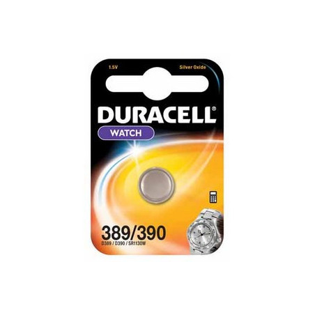 Pile de montre oxyde d'argent Duracell 389/390  SR54 Blister unitaire