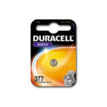 Pile de montre Duracell 377  SR626SW Blister unitaire