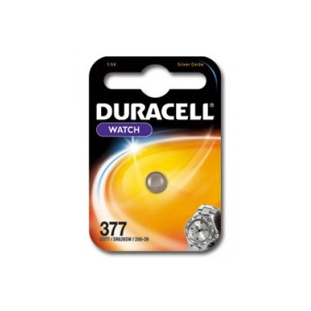 Pile de montre Duracell 377  SR626SW Blister unitaire