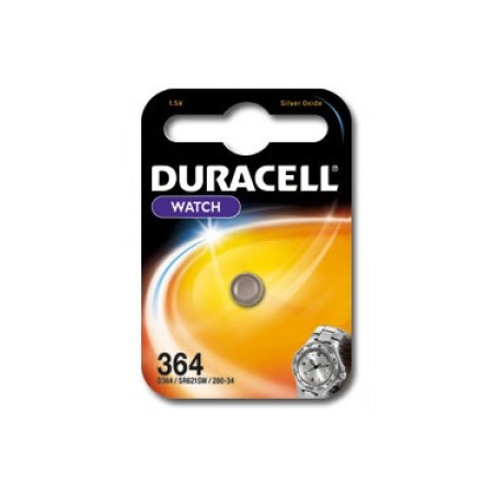 Pile de montre Duracell 364  SR621SW Blister unitaire