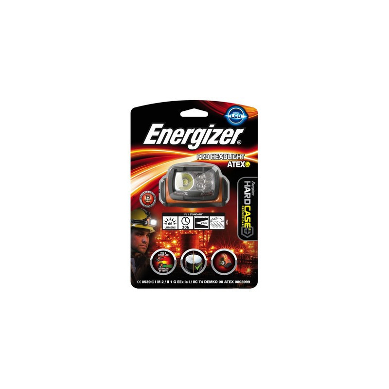 Torche Frontale Energizer ATEX Zone 0 - 4 LED - 3xAA non incluses 632026