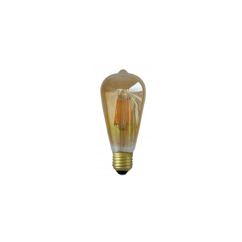 Ampoule LED COB Filament E27 2700K ST64 - 8W - 880 lm Golden - 7159
