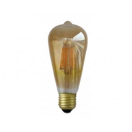 Ampoule LED COB Filament E27 2700K ST64 - 8W - 880 lm Golden - 7159