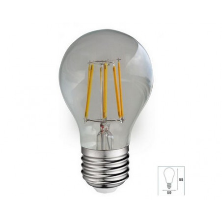 Ampoule LED COB Filament E27 Bulb G60  - 6W Claire -2700K - Vision EL 7139