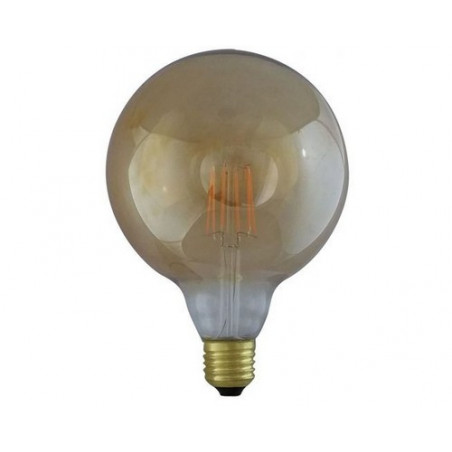 Ampoule LED COB Filament E27 4000K Globe G125 - 8W - 1160lm  Golden - 7158