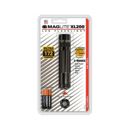 Torche MagLite LED XL200 3xAAA incl. Noir 172 Lumens blister XL2-XX7U