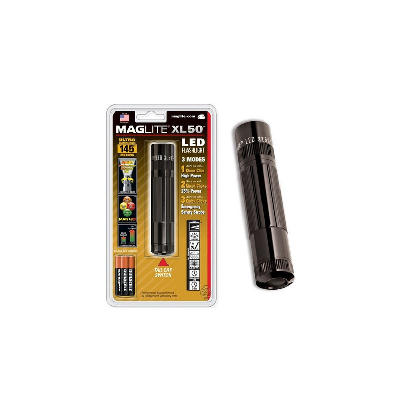 Torche MagLite LED XL50 3xAAA incl. Noir 104 Lumens blister