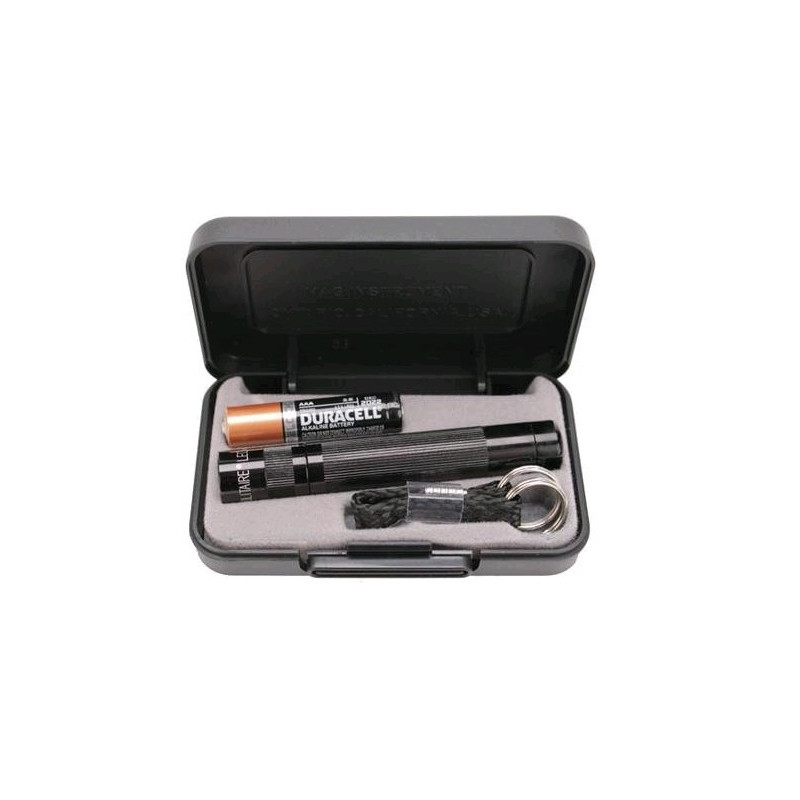 Torche MagLED Solitaire 1LR03 Noire en coffret + dragonne