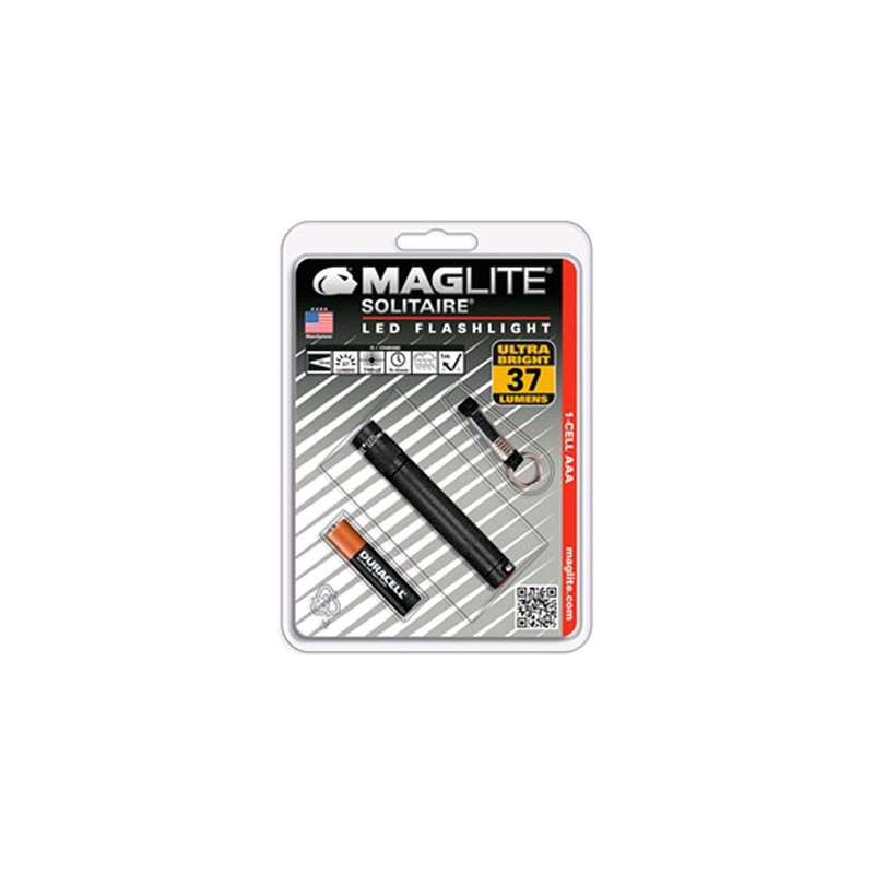 Torche MagLED Solitaire 1LR03 Noire en Blister + dragonne