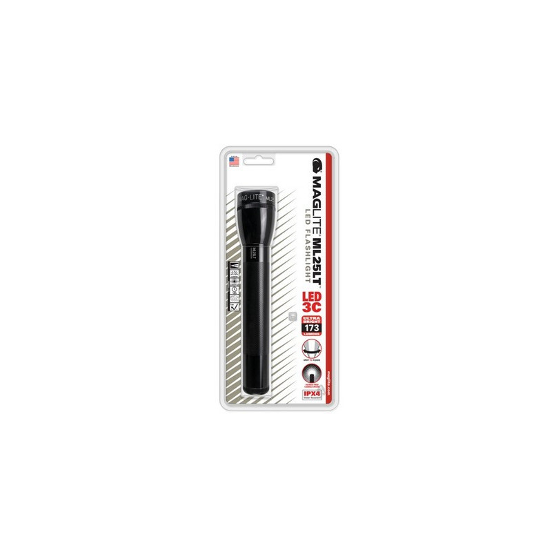 Torche Maglite ML25LT LED Noir 173 Lumens 3xLR14 non incluses