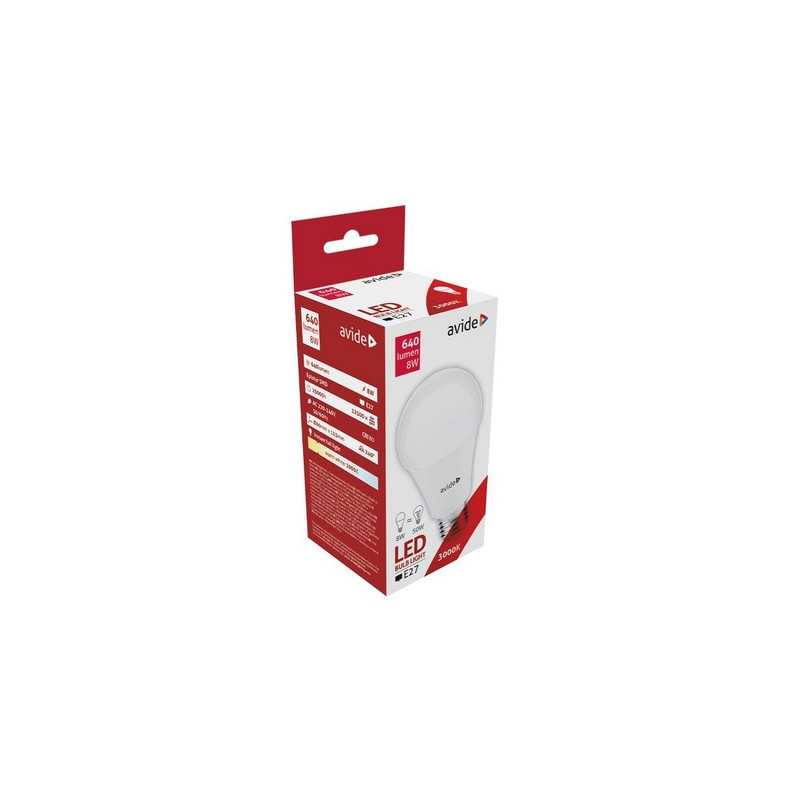 Ampoule AVIDE LED Globe PLAS G60 E27 - 8W - 640lm - 3000K - 284926