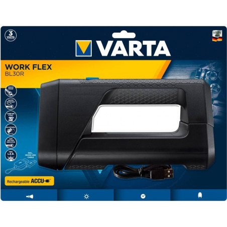 Projecteur Varta Work Flex Rechargeable LED 5 Watts - Li-ion - 18684 101 401
