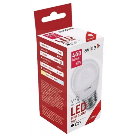 Ampoule AVIDE LED SupMini Globe E27 G45 - 6W 460lm - 285268 Ampoule AVIDE LED SupMini Globe E27 G45 - 6W 460lm - 285268